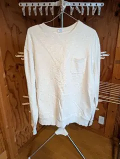 Champion アイボリー クルーネック トレーナー L