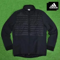 adidas/アディダス ゴルフ 防風ジップジャケット【ブラック/Ｏ】美品！