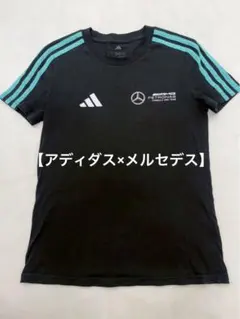 【美品】アディダス×メルセデスAMG F1 コラボTシャツ 黒 Mサイズ