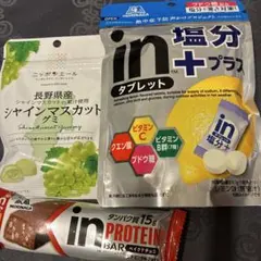 森永製菓 inバー プロテイン 塩分プラス タブレット グミのお菓子セットのサムネイル