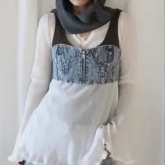 Ameri 2WAY MIX PINK SHAGGY BUSTIER - メルカリ