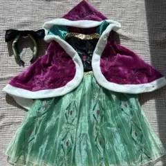 アナ雪コーデコスチューム ヘアバンド付き　3点セットsize100 当日発送可能