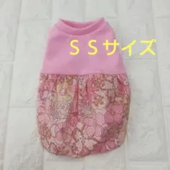 小型犬服 花柄バルーンハンドメイド