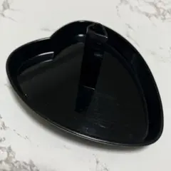 ReFa ハート型黒プラスチックヘアブラシスタンド