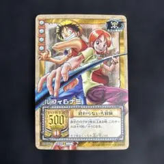 極美品　旧ワンピース　ルフィ&ナミ　終わらない大冒険　斜線レアbp-t03