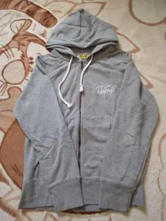 嵐のパーカー フード付き ロゴ入り グレー レディース フリーサイズ