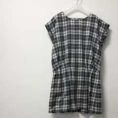 【SYRUP.】チェック柄 半袖チュニック M