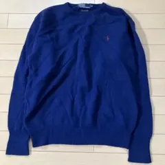 12.22 ポロバイラルフローレン セーター ブルー刺繍 M