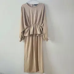 SUGAR SPOON　セット2点　裏毛セットアップ　ベージュ　フリーサイズ