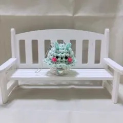 うさぎ カップケーキ あみぐるみ キーホルダー