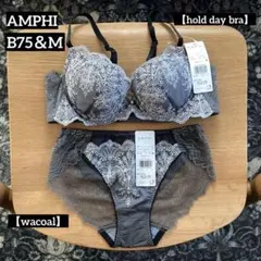 ■新品■AMPHIアンフィ■ブラ＆ショーツ■B75＆M■グレー