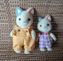 稀少 シルバニアファミリー 　初期　平成レトロ　セット売り ミケネコ 2体セット