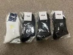 FILA テニスソックス 23~25cm ホワイト1、ブラック3、4足セット