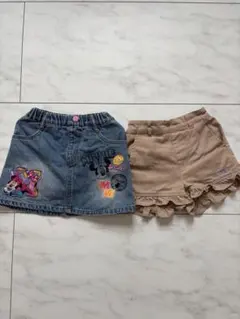 デニムスカート＆ショートパンツのセット