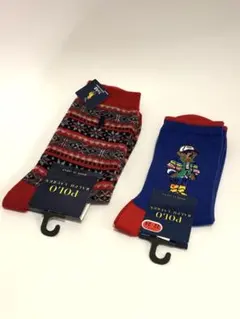 新品☆ラルフローレン　レディース靴下2足セットラム毛混　ポロベア　最終値下げ