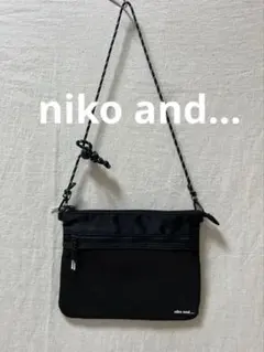ニコアンド nikoand サコッシュ　黒　バック　パラコードのサムネイル