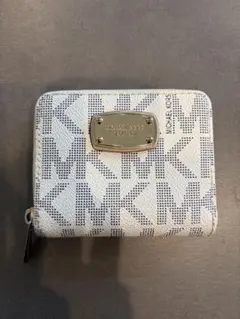MICHAEL KORS ミニ財布 コインケース 白 ゴールド USED