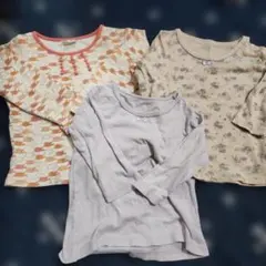 女の子　長袖　インナー　95cm　長袖　シャツ 3枚セット　まとめ売り