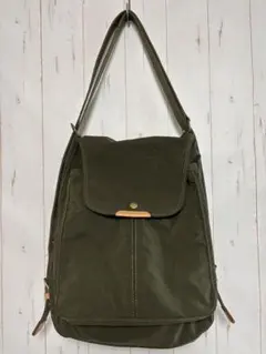 【極美品 】キソラ アリア 2WAY ショルダーバッグ リュックナイロン×本革のサムネイル