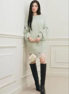 SNIDEL ニットセットキャミミニワンピース