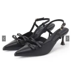 ダブルリボンストラップパンプス[gd1642] 24.5cm GRL