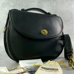 極美品 オールドコーチ プラザ 2way ショルダーバッグ ターンロック 黒