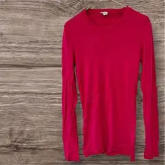 美品❣️匿名配送✨ 【M】ピンク 長袖 Tシャツ コットン