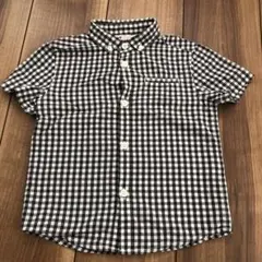 キッズ　チェック半袖シャツ　H&M