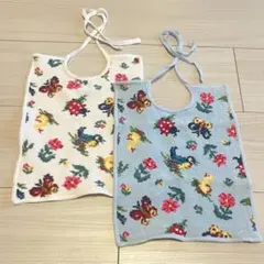 FEILER　フェイラー　ハイジ　花柄・動物柄 スタイ 2枚セット