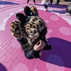 ディズニー　イヤーマフ　ピンク×白　ヒョウ柄リボン付き耳あて 2025年最新】ディズニー ヒョウ柄 耳あての人気アイテム - メルカリ