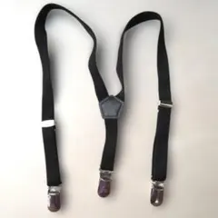 黒　サスペンダー　幅細　キッズ