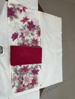 花柄浴衣・赤帯セット　高島屋