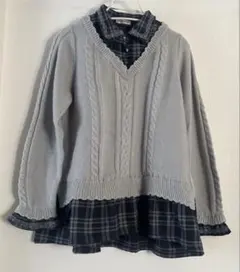 axes femme シャツ・ニット重ね着風トップス