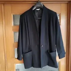 レディース　ノーカラージャケット 黒