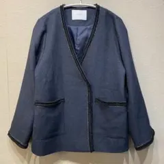 SLOBE IENA ツイードVネックノーカラージャケットのサムネイル