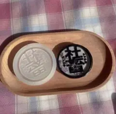 レジン製円形パーツ 透明・黒 文字入り シリコンモールド