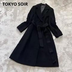 未使用級♡東京ソワール ロングコート 女優襟 アンゴラ LL チャコールグレー 2025年最新】東京ソワール レディース ロングコートの人気
