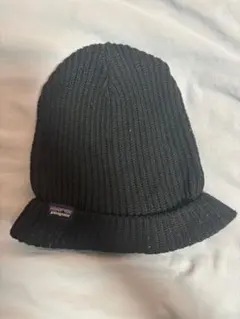 パタゴニア ニット帽 ブラック 黒 ロゴ