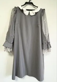 axes femme 7分丈袖ワンピース
