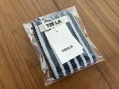 【新品未使用】TEKLA ブルーストライプ タオルハンカチ テクラ ハンドタオル
