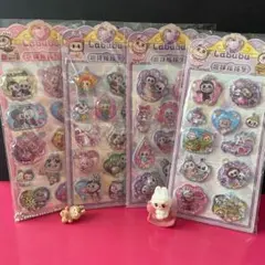 【4枚】ウォーターシール ♡水シール ♡フレイク入り ラブブ