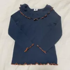 ＆mignon アンドミニョン バースデイ ネイビー フリルTシャツ 90cm