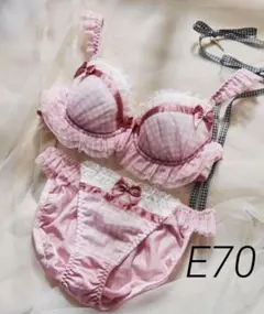 northerly ノーザリー　ガーリーギンガムチェックブラセット　E70 M