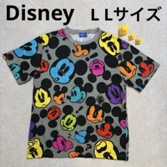 【美品】Disney/ミッキーマウス/Tシャツ/LLサイズ