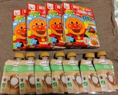 最終価格 ベビービオオートミール、アンパンマンカレー、米粉お好み焼き粉まとめ売り