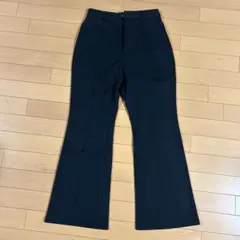 【GU】レディースフレアパンツ ブラック M