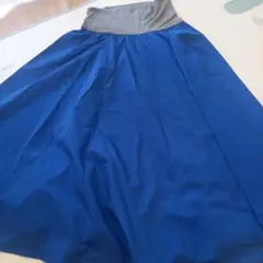エンジェリーベ　青いマタニティスカート ウエストグレー