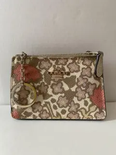 COACH キーリング付コインケース&パスケース IDウィンドウ付き 花柄