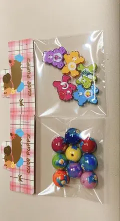 カラフルクマと花のチャームセット