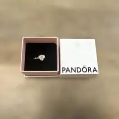 美品 PANDORA ローズモチーフ リング 指輪 薔薇 10号 サビ無し